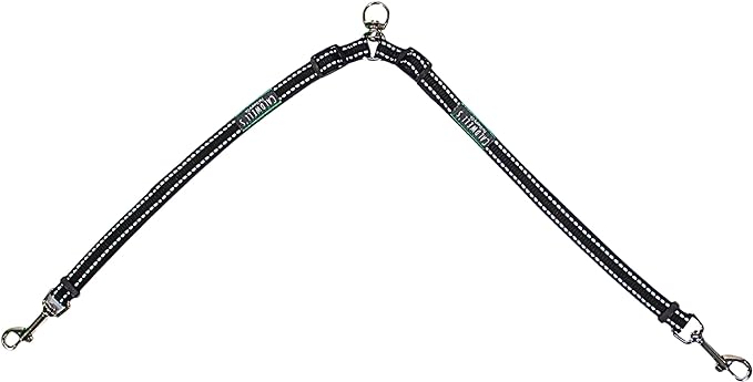 Caldwell's Pet Supply Co. Leash Coupler, Two Dog Leash Splitter to Split Leashes for Walking 2 Dogs, Tangle Free Double Dog Leashes Connector, Adjustable Attachment for Small or Medium Dogs-PawvioPets