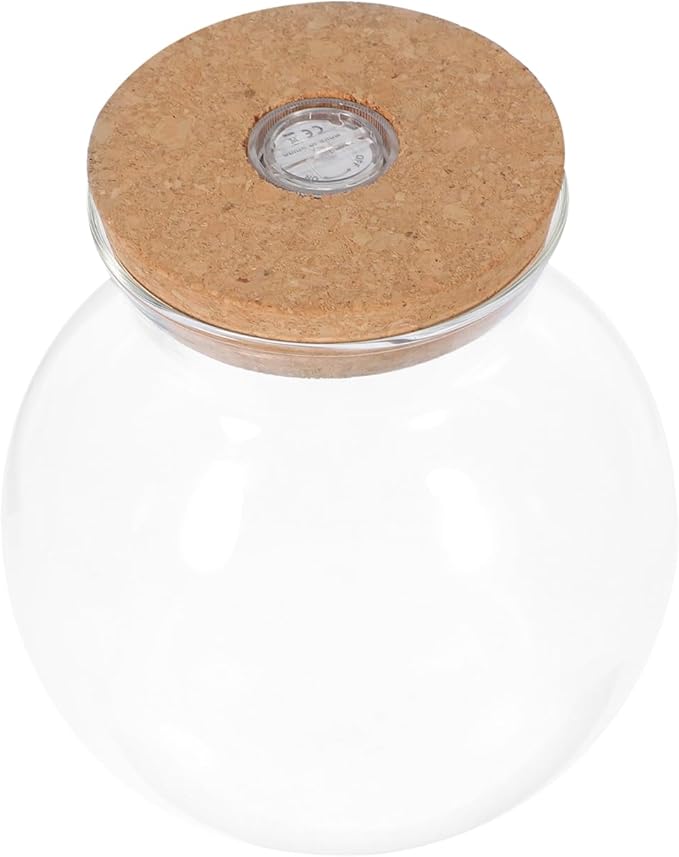 Fish Bowl with LED Light - Small Betta Fish Tank with LED Lighting and Lid Glass Fish Bowl Small Aquarium for DIY Landscape-PawvioPets