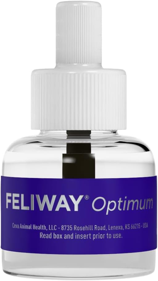 FELIWAY Optimum Cat, Enhanced Calming Pheromone Diffuser: 1 Diffuser Kit & 3 Refills-PawvioPets
