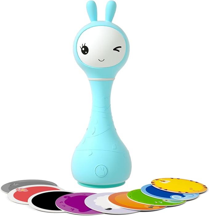 alilo Sonajero Musical para Bebés 0-12 Meses, Juguete con Luz, 66 Sonidos, 15 Canciones, 13 Cuentos, 5 Canciones de Cuna, Ruido Blanco, Reconocimiento de Colores, Regalo Recién Nacido-PawvioPets