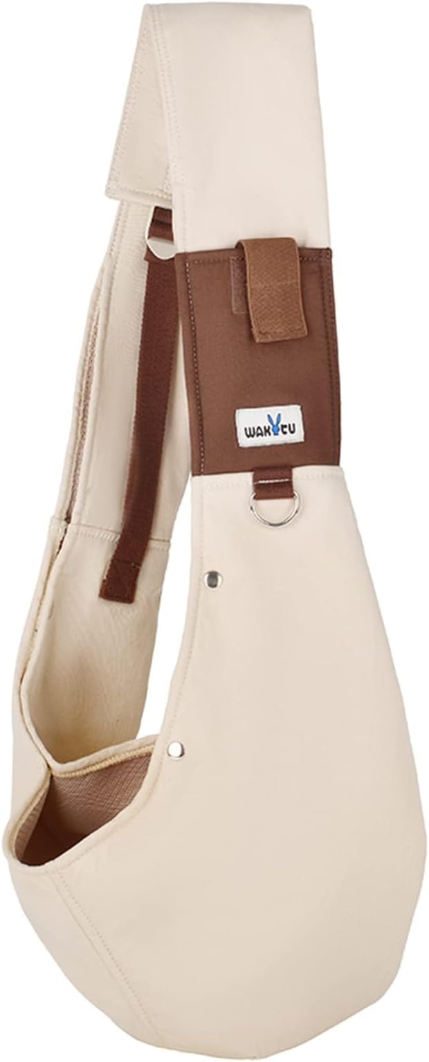 Dog Sling Carrier for Small Dogs - Front Dog Carrier with Adjustable Strap - Hands Free Pet Papoose Bag for Chest - Suitable for Puppy, Small Dogs, and Cats for Outdoor Travel,15 lbs-PawvioPets