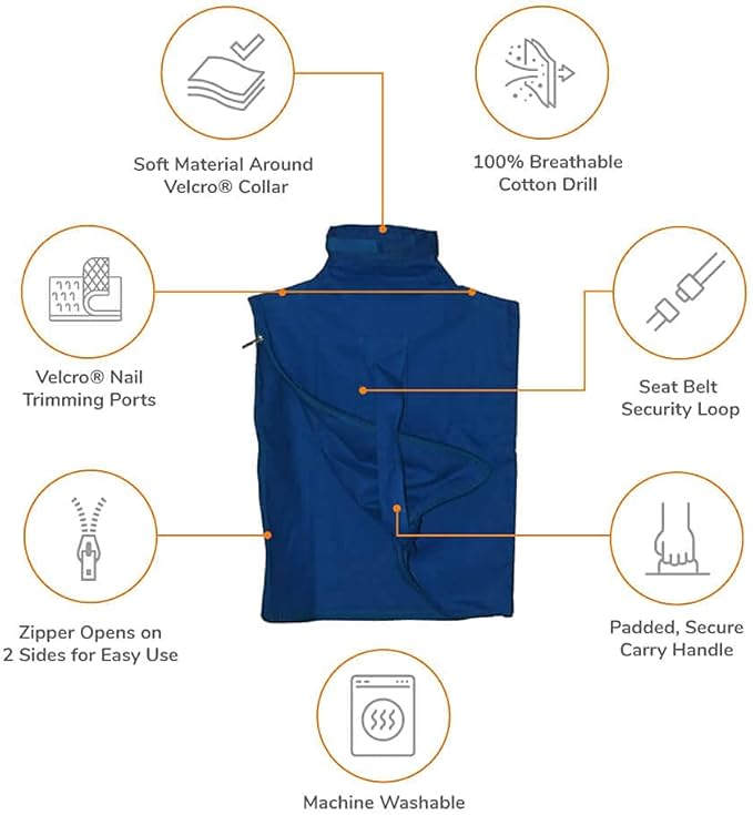 Cozy Comfort Carrier - Large Cobalt Blue Cat Carrier Soft for Grooming, Vet Visits, Medication Administration, Dental Care, Nail Trimming, and Car Travel-PawvioPets