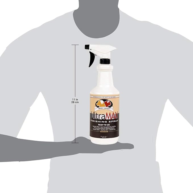 Best Shot UltraMAX Pro Finishing Spray, Ideal Detangler Spray for Pets, Hydrating and Soothing Pet Grooming Spray, for Dogs and Cats, 34 Oz.-PawvioPets