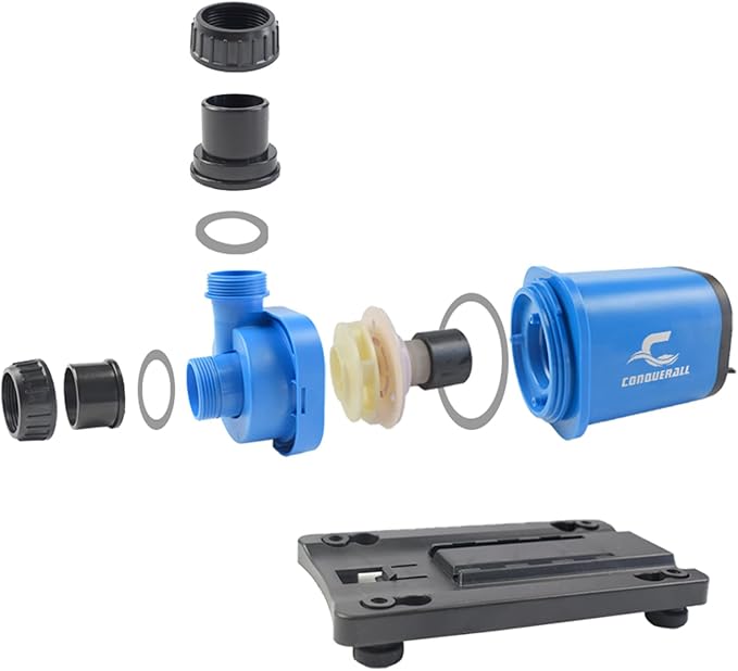 CONQUERALL 1580GPH 30W 16.0ft DC Controllable Pump CHS-6000 Durable Pump Wave Submersible and Inline for Marine Coral Reef Tank Sump Circulation-PawvioPets