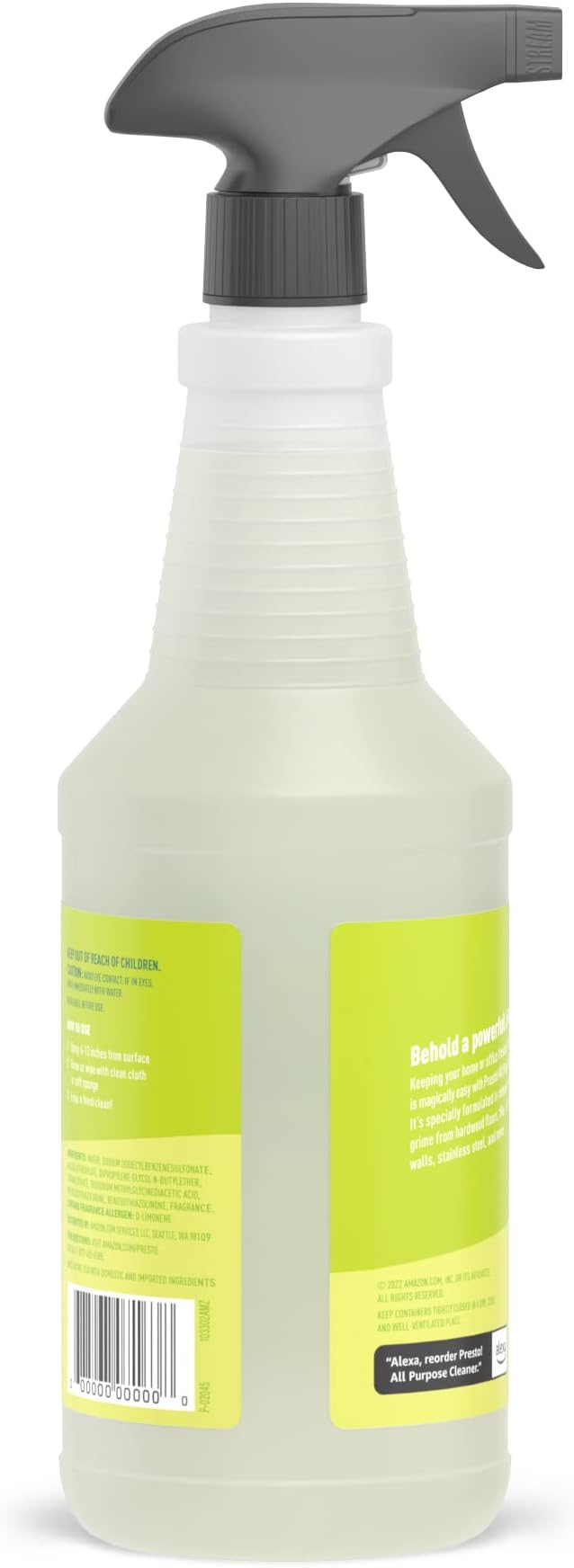 Amazon Brand – Presto! All Purpose Cleaner, Lemon Scent, 32 fl oz, Pack of 2-PawvioPets