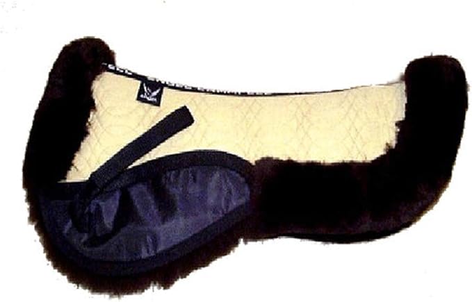 Engel Sheepskin Lined Half Saddle Pad - Medium Size-PawvioPets