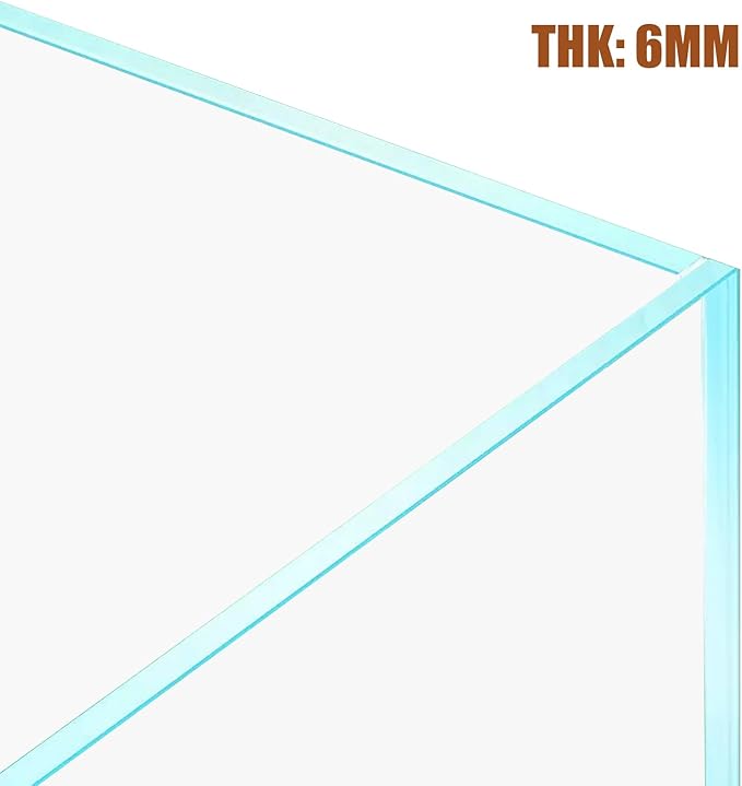 15 Gallon Rimless Aquarium, Ultra Clear Glass Low Iron Rectangular Fish Tank L19.6×W13×H13.8 Inches Thickness 6mm with EVA Foam Mat Included-PawvioPets