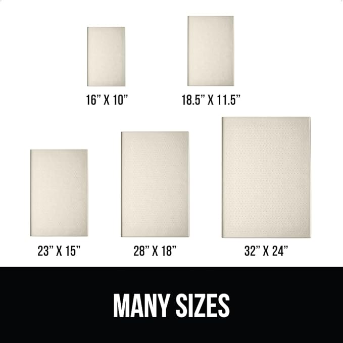 GORILLA GRIP 100% Waterproof Raised Edge BPA Free Silicone Pet Feeding Mat, Dog Cat Food Mats Contain Spills Protects Floors, Placemats for Cats and Dogs Water Bowl, Pets Accessories 16x10, Cream-PawvioPets