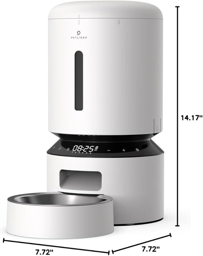 PETLIBRO Automatic Cat Feeder, Automatic Dog Feeder with Freshness Preservation, 5L Timed Cat Feeders for Dry Food, Up to 6 Meals Per Day, Granary Pet Feeder for Cats/Dogs-PawvioPets