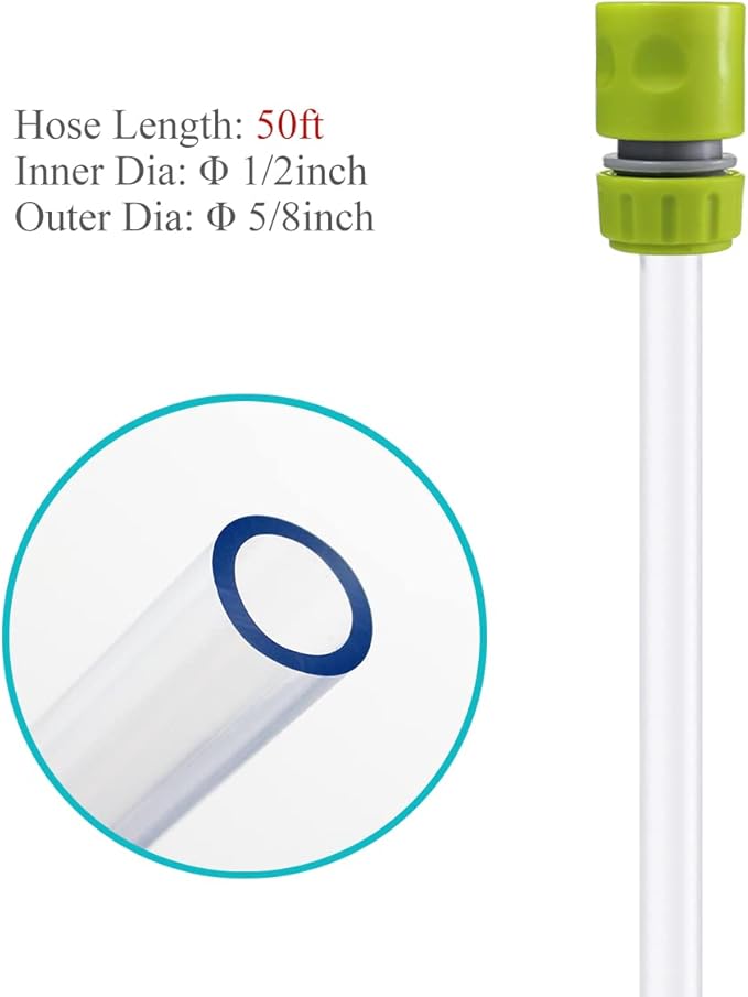 50ft Aquarium Water Changer Gravel & Sand Cleaner Fish Tank Siphon Cleaning Tools-PawvioPets