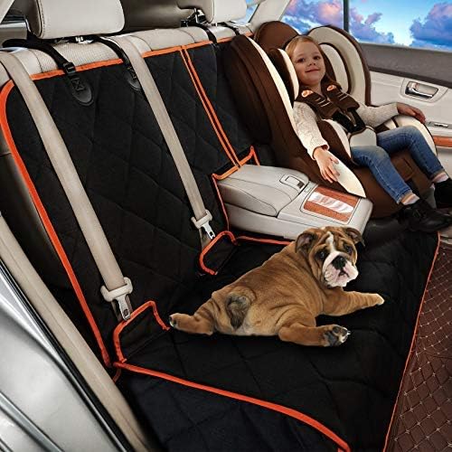 Car Seat Protector, 600D Heavy Duty Car Seat Cover for Dogs, Waterproof Dog Car Seat Cover for Back Seat, Scratch Proof Nonslip Seat Cover for Dogs in Car-PawvioPets