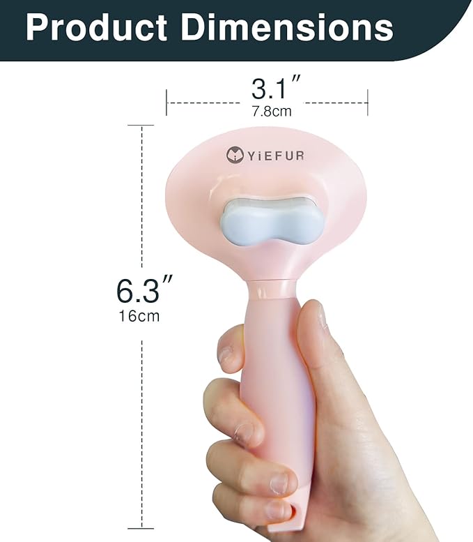 Cat Hair Brush, Soft Silicone Self Cleaning Brush for Short and Long Haired Cats, Pink Pet Grooming Comb, Cat Shedding Brushes-PawvioPets