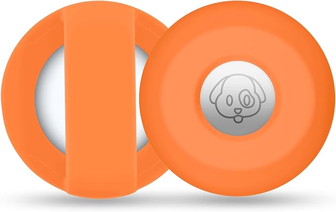 Airtag Holder for Dog Collar, Cibaabo Silicone Air Tag Case Cover Compatible with Apple Airtags for 0.8-1.2inch Cat Pet Collar Harness Loop-PawvioPets