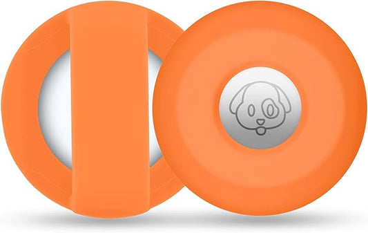 Airtag Holder for Dog Collar, Cibaabo Silicone Air Tag Case Cover Compatible with Apple Airtags for 0.8-1.2inch Cat Pet Collar Harness Loop-PawvioPets