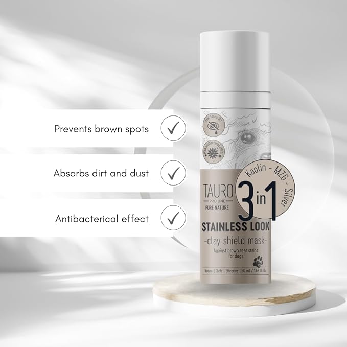 Clear Eyes Solution Set 6in1 Multi-Functional Pure Mist and Stainless Look Clay Mask - Tear Stain Remover, Eye Cleaner - Eye Care Ear Care Grooming Treatment for All Dogs and Cats Eyes-PawvioPets