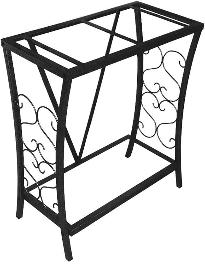 Contemporary 20 Gallon Metal Aquarium Stand in Black-PawvioPets
