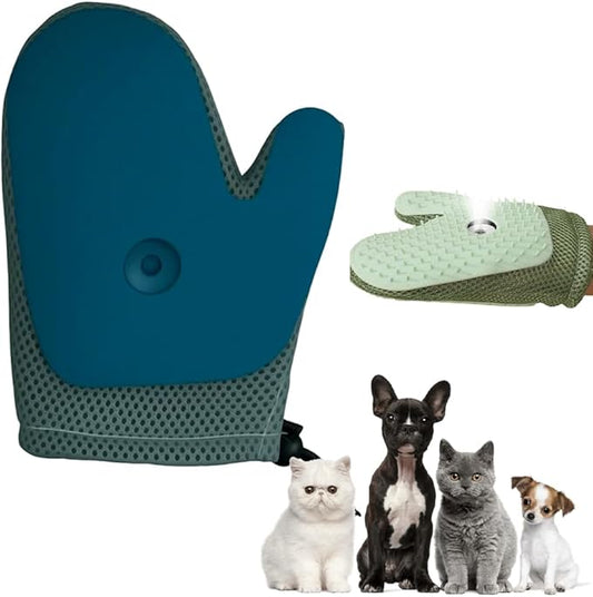 2025 New Pet Hair Removal Glove, Upgrade Electrostatic Pet Grooming Gloves for Cats and Dogs, Efficient Cat Gloves-PawvioPets