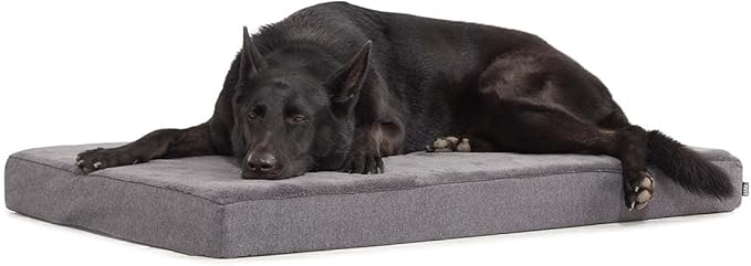 Barkbox Orthopedic Dog Bed with Memory Foam, Premium Comfort for Dogs and Puppies, Dog Bed for Joint Relief and Restful Sleep, Durable and Easy to Clean - Grey, XL-PawvioPets