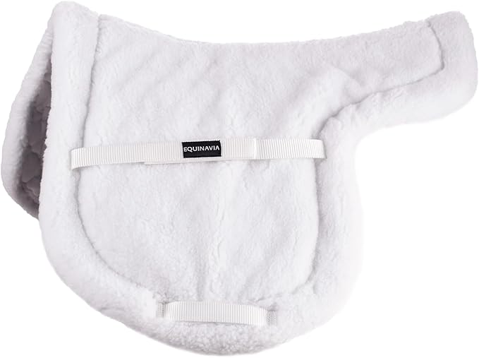 Equinavia Eidsvoll Close Contact English Saddle Pad | Horse Saddle Pad with Shock Absorbing Fleece Top | Hook & Loop Billet Straps, Secure Fit | Breathable for All Riding Styles-PawvioPets