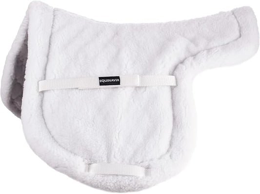 Equinavia Eidsvoll Close Contact English Saddle Pad | Horse Saddle Pad with Shock Absorbing Fleece Top | Hook & Loop Billet Straps, Secure Fit | Breathable for All Riding Styles-PawvioPets