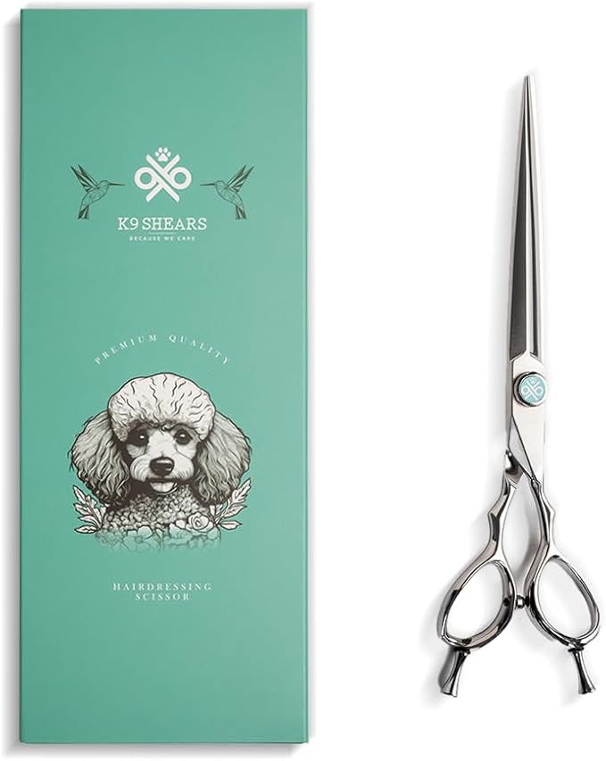 7" Dog Grooming Scissors – Sawtooth Blade, VG10 Stainless Steel for Sharpness, Durability, and Edge Retention, Perfect for Grooming Maltese, Yorkie, Schnauzer-PawvioPets