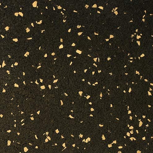 American Floor Mats - Extreme Rubber Gym Tiles - 1 Inch Thick Colorful Rubber Gym Tiles - Superior Shock and Sound Absorbing Tiles - 10% Gold 4 Tile Pack (Covers 16 Sq Ft)-PawvioPets