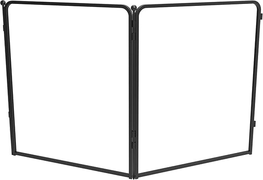 FXW Homeplus Unleashed Indoor Dog Playpen - Stress-Free and Safe Play, Heavy Duty 32 Inch 2 Acrylic Panels Dog Pen for Small and Medium Dogs, Black│Patented-PawvioPets