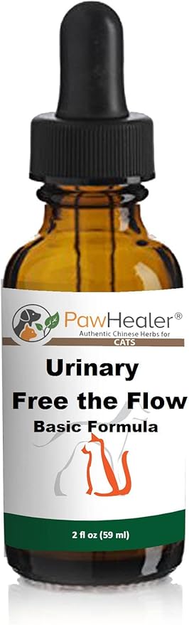 Cat & Small Dogs - Bladder Remedy for Stones & Crystals: 2 fl oz (59 ml) - Urinary Free The Flow - Basic - Made in USA - Works Great for Over 15 Years in The Herbal Business. …-PawvioPets