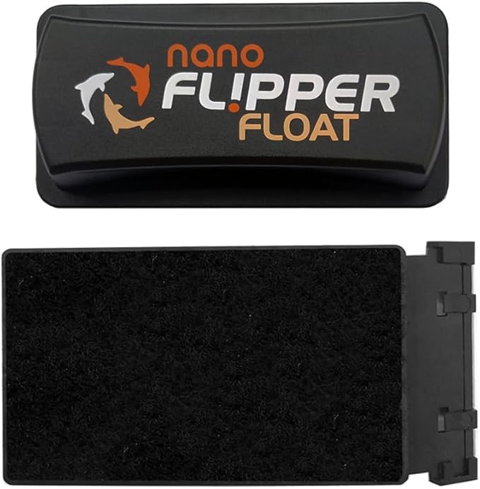 FL!PPER Flipper Cleaner Float - 2-in-1 Floating Magnetic Aquarium Glass Cleaner - Fish Tank Cleaner - Scrubber & Scraper Aquarium Cleaning Tools - Floating Fish Tank Cleaner, Nano-PawvioPets