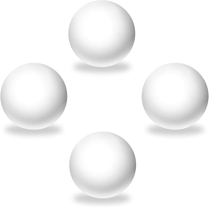 Cat Ball Toy Cat Track Balls Replacement Track Balls for Turbo Round Scratcher Toy (4 pcs), White-PawvioPets