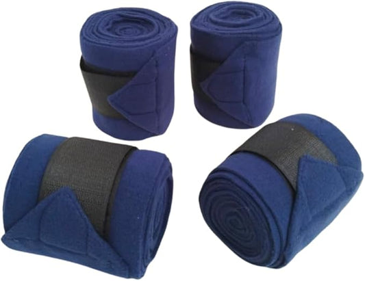 Horse Leg Bandage/Horse Leg wrap (Set of 4) Red, Blue, Navy Blue, and Black (Navy Blue)-PawvioPets