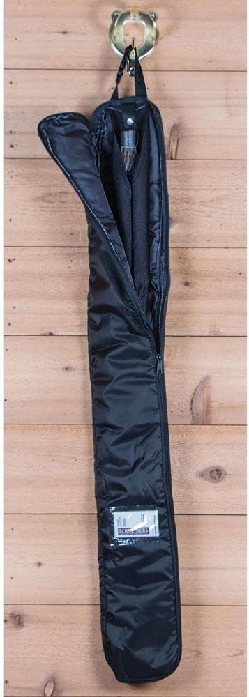 Dura-Tech Deluxe Fake Horse Tail Bag | Protects Fake Horse Tail | Full-Length Zipper | Tangle-Free Lycra Sleeve | Secure Tail Fastener | Handy ID Pocket | Color Black-PawvioPets