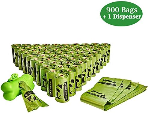 Dog Poop Bags, 60 Rolls / 900 Count Dog Waste Bags with Dispenser and Leash Clip, Unscented, Extra Thick and Strong Poop Bags for Dogs-PawvioPets