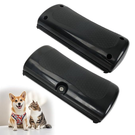 2Pc Deshedding Brush Rhykin Brush for Pets, Pet Hair Removal Tool,Suitable for Cats, Dogs, Rabbits, and Horses-PawvioPets
