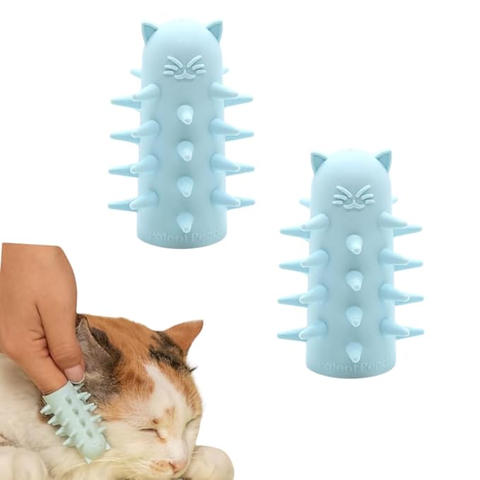 Furr&Purr Cat Brush Set for Indoor Cats - Grooming Tools: Face Scratcher, Calming Massager, and Scratching Pad (2-Pack, Made in the USA)-PawvioPets