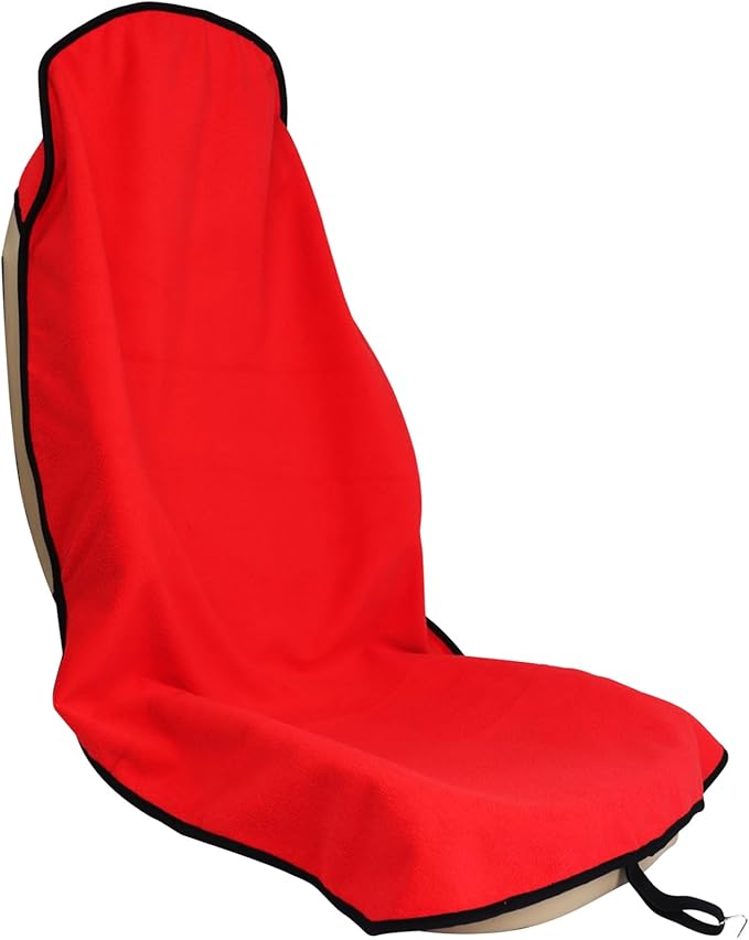 Car Seat Cover Protector Front Seats,for Gym Workout,Running,Swimming,Beach and Hiking,Waterproof Sweat Towel Bucket Seat Covers for Cars SUV Trucks (Red, 1Pcs)-PawvioPets