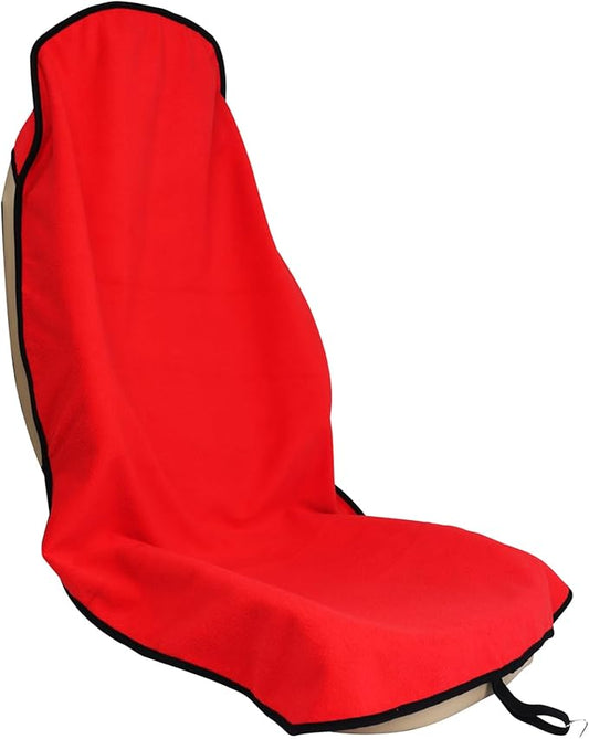 Car Seat Cover Protector Front Seats,for Gym Workout,Running,Swimming,Beach and Hiking,Waterproof Sweat Towel Bucket Seat Covers for Cars SUV Trucks (Red, 1Pcs)-PawvioPets