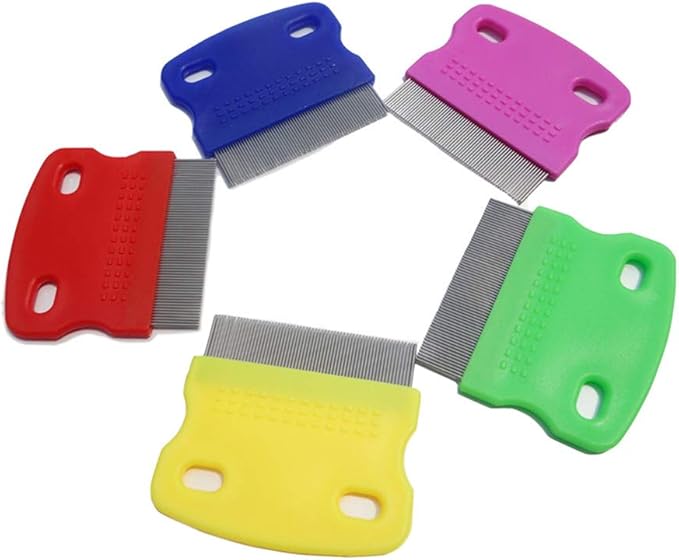 2 Pcs Cat Combs Dogs Grooming Combs Tear Stain Remover, Effectively Removes Crust, Loose Hair, Eye Stain on Pet(Random Color)-PawvioPets