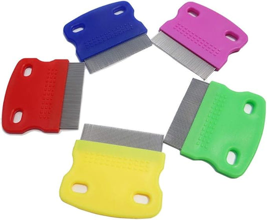 2 Pcs Cat Combs Dogs Grooming Combs Tear Stain Remover, Effectively Removes Crust, Loose Hair, Eye Stain on Pet(Random Color)-PawvioPets