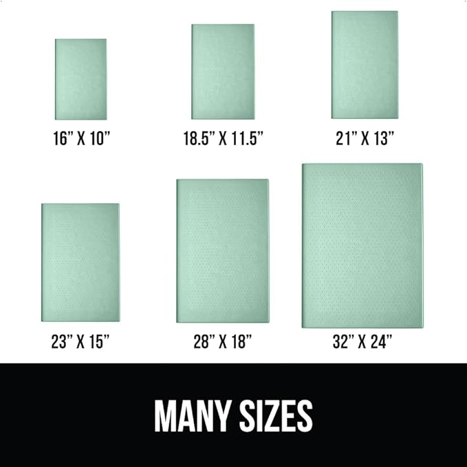 GORILLA GRIP 100% Waterproof Raised Edge BPA Free Silicone Pet Feeding Mat, Dog Cat Food Mats Contain Spills Protects Floors, Placemats for Cats and Dogs Water Bowl, Pets Accessories 28x18 Mint-PawvioPets