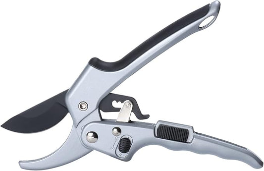 Garden clippers, premium Germany pruners, Work 3 times easier, professional ratchet pruning shears, cutting rose, flower, hedge, stem, tree, Sharp gardening scissors, Arthritis weak hand snips-PawvioPets