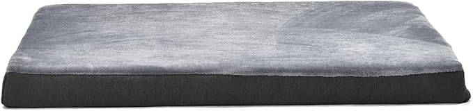Amazon Basics Dog Bed with Cooling Gel Memory Foam, Pressure-Relief Support for Dogs up to 120lbs, Non-Slip Bottom, Machine Washable Cover, Giant Sized (50" x 34"), Grey-PawvioPets