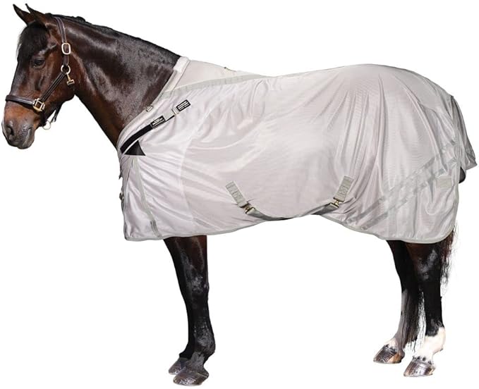 Dura-Tech RipGuard Adjusta-Fit Horse Fly Sheets | Self-Repairing Durability | Enhanced UV & Insect Protection | Ideal for All Horse Breeds-PawvioPets