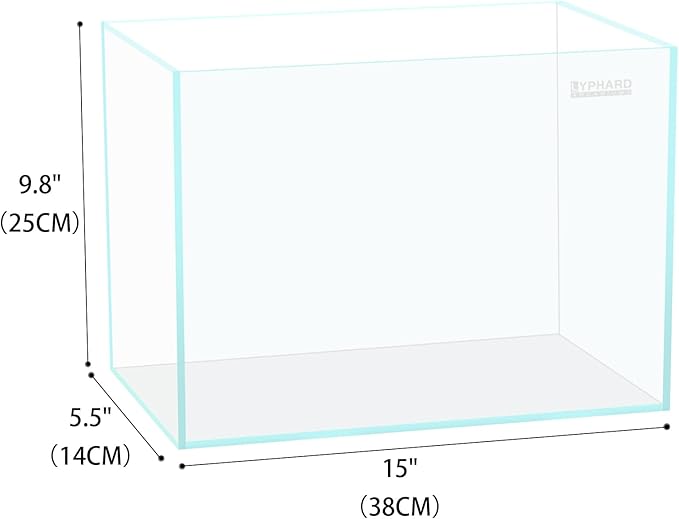 3.5 Gallon Rimless Aquarium, Ultra Clear Low Iron Nano Fish Tank for Betta Shrimp, L15×W5.5×H9.8 Glass Thickness 5mm with EVA Foam Leveling Mat-PawvioPets