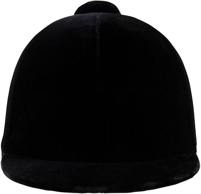 Dura-Tech Velvet Horse Riding Hunt Cap | Classic English Equestrian | Hunter Class Elegance | Use in Breed Show | Color Black-PawvioPets