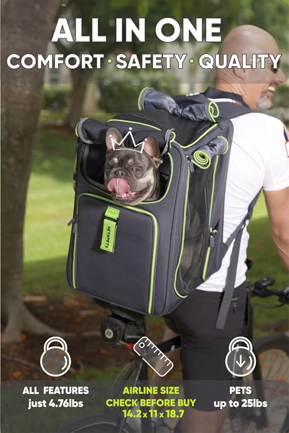 Cat Backpack Carrier & Dog Car Seat for Small Pets Up to 25 lbs - Expandable Cat Carrier Backpack with Safety Leash and Breathable Mesh - Waterproof for Travel - 3 in 1-PawvioPets