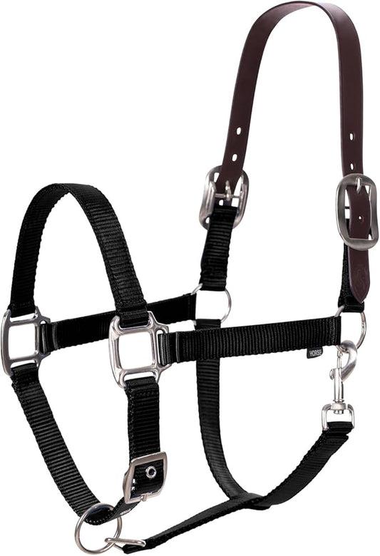 Equinavia Loki Adjustable Breakaway Horse Halter - Black - Cob-PawvioPets
