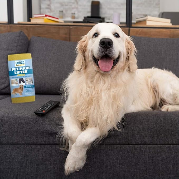 Gonzo Pet Hair Remover - 2 Pack - Lift and Remove Dog, Cat and Other Pet Hair from Furniture, Carpet, Bedding and Clothing-PawvioPets