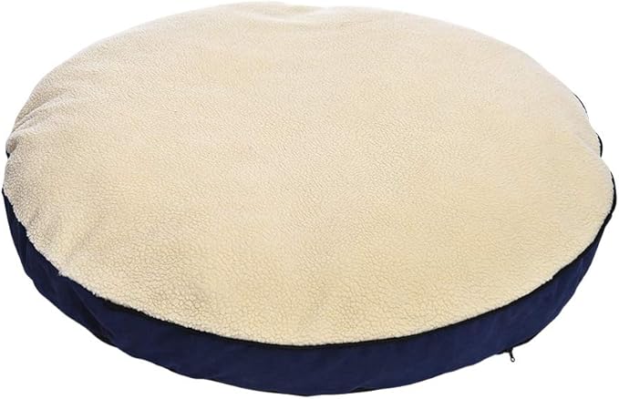 Amazon Basics Pet Cave Bed for Dog, With Removal Nesting Cave Cover, Fits up to 30lbs Pets, 35 x 35 x 13 inches, Blue-PawvioPets