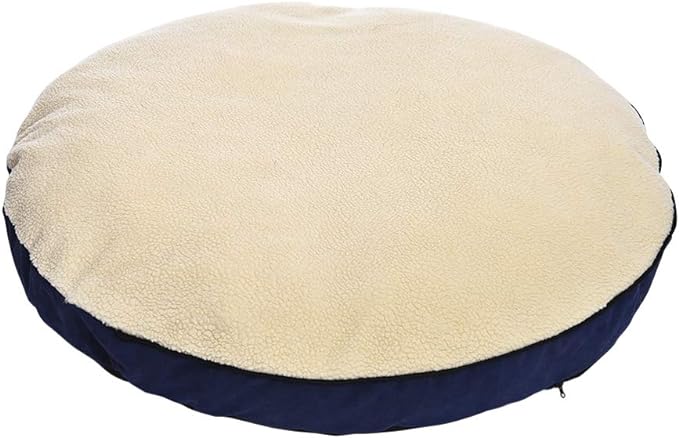 Amazon Basics Pet Cave Bed for Dog, With Removal Nesting Cave Cover, Fits up to 35lbs Pets, 30 x 30 x 12.5 inches, Blue-PawvioPets